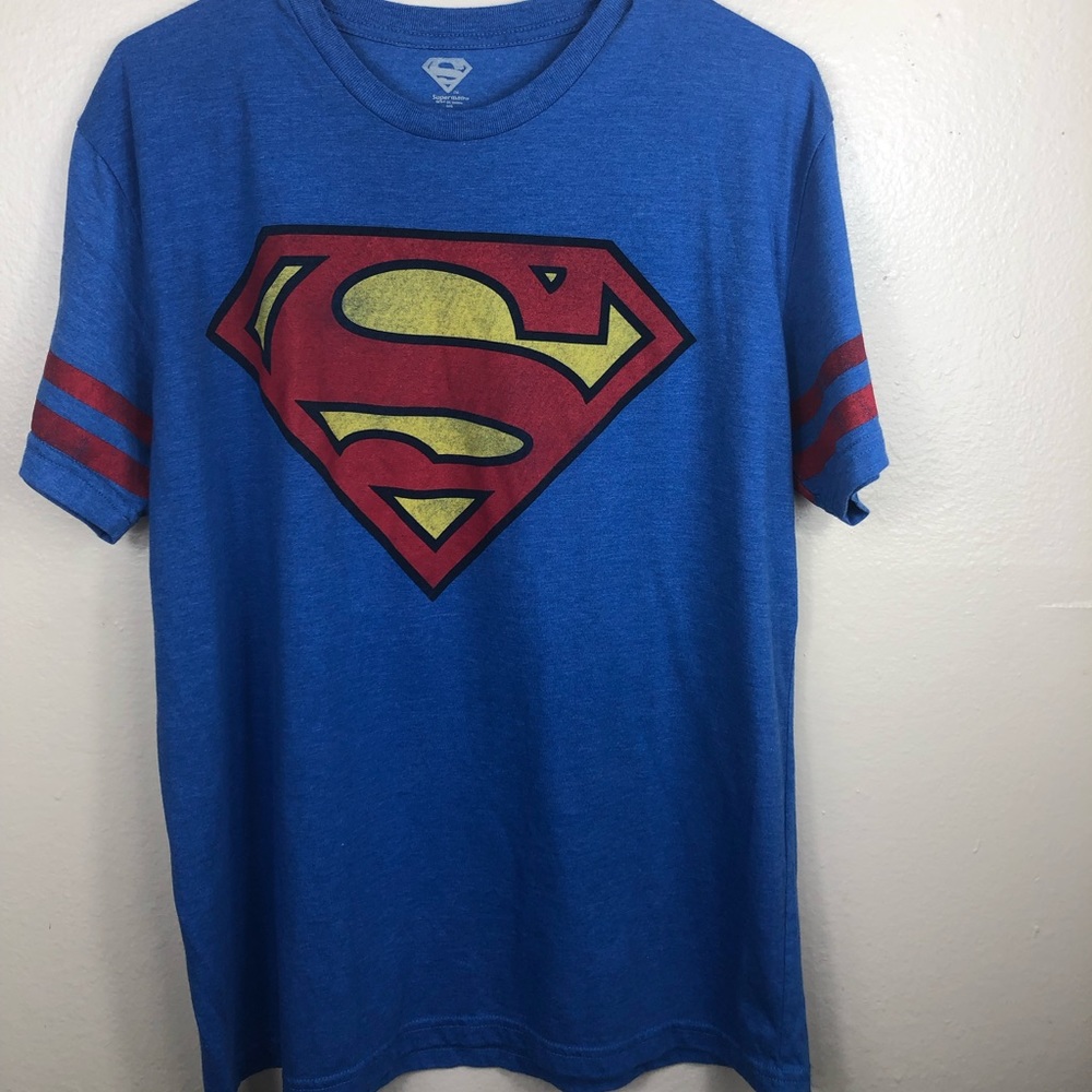 Blue Super Man Graphic Tee Sz. L